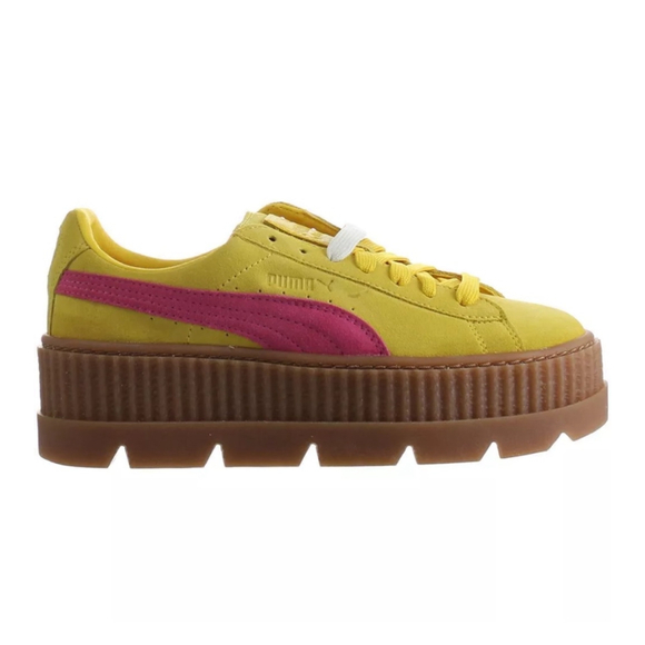 Puma Fenty by Rihanna Cleated Creeper Suede Lemon 366268-03 Women's Size 7.5 - Picture 1 of 13